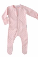 Purebaby long sleeve bodysuit pink spot