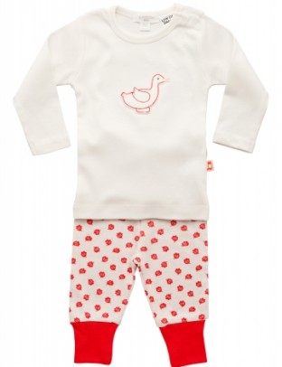 baby girls organic cotton pajamas scarlet leaf