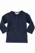 Pure Baby Long Sleeve Henley -Navy