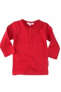 Pure Baby Long Sleeve Henley - Red