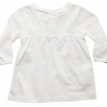 baby organic bamboo top white