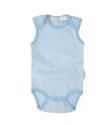 Pure Baby Singlet Bodysuit - Pale Blue Stripe