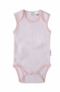 Pure Baby Singlet Bodysuit - Pale Pink Stripe