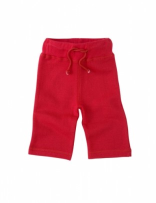 red baby organic tracksuit pants