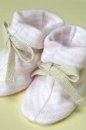 Sckoon Organic ZEN Cotton Booties - Pink Stripe