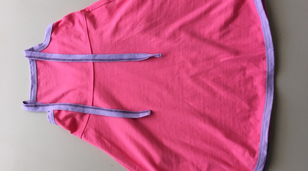 pink and mauve halter dress